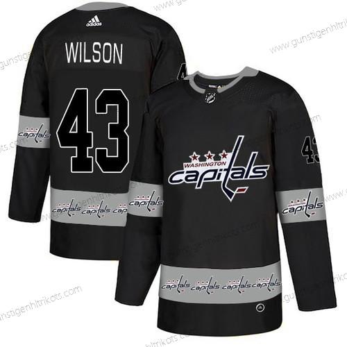 Adidas Herren Washington Capitals #43 Tom Wilson Team Logos Trikots – Schwarz