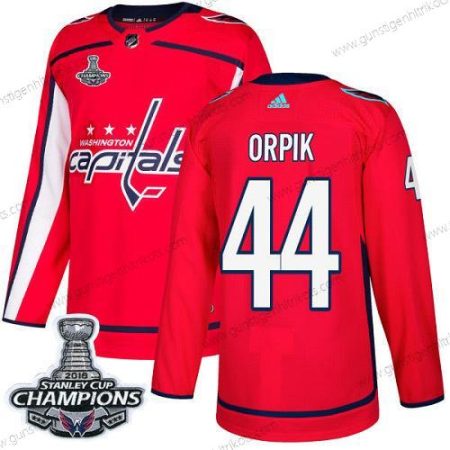 Adidas Herren Washington Capitals #44 Brooks Orpik Heimtrikots Authentisch Stanley Cup Final Champions Strickerei NHL Trikots – Rot