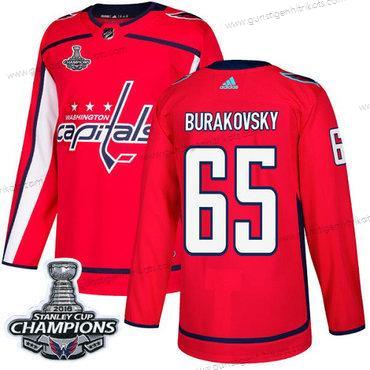 Adidas Herren Washington Capitals #65 Andre Burakovsky Heimtrikots Authentisch Stanley Cup Final Champions Strickerei NHL Trikots – Rot