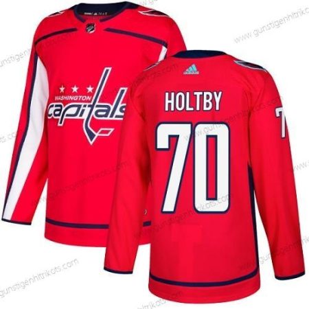 Adidas Herren Washington Capitals #70 Braden Holtby Heimtrikots Authentisch Strickerei NHL Trikots – Rot