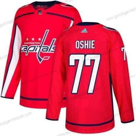 Adidas Herren Washington Capitals #77 T. J. Oshie Heimtrikots Authentisch Strickerei NHL Trikots – Rot