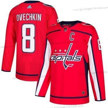 Adidas Herren Washington Capitals #8 Alex Ovechkin Heimtrikots Authentisch Strickerei NHL Trikots – Rot