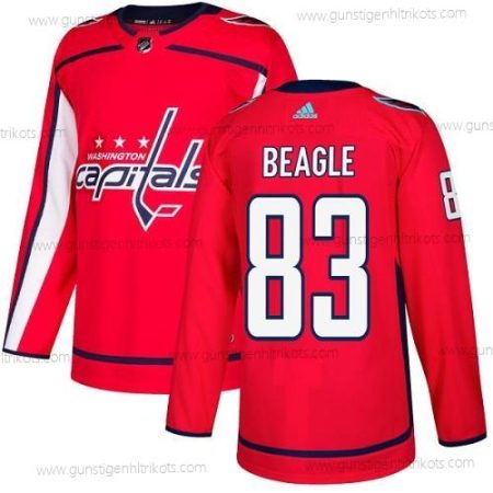 Adidas Herren Washington Capitals #83 Jay Beagle Heimtrikots Authentisch Strickerei NHL Trikots – Rot