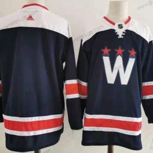 Adidas Herren Washington Capitals Leer New Strickerei NHL Trikots – Marineblau Blau