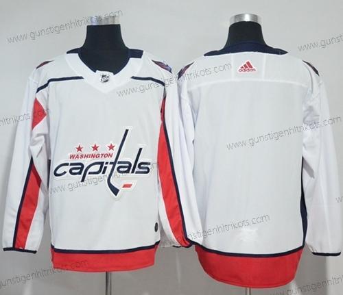 Adidas Herren Washington Capitals Leer Road Authentisch Strickerei NHL Trikots – Weiß