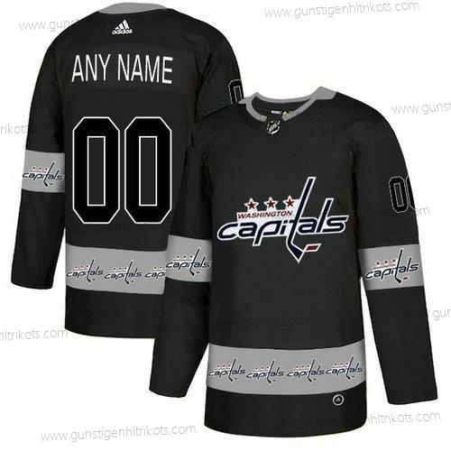 Adidas Herren Washington Capitals Personalisiertes Team Logos Trikots – Schwarz