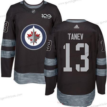 Adidas Herren Winnipeg Jets #13 Brandon Tanev 100th Jahrestag Strickerei NHL 2017 Hockey Trikots – Schwarz