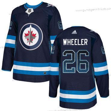 Adidas Herren Winnipeg Jets #26 Blake Wheeler Trikots – Marineblau