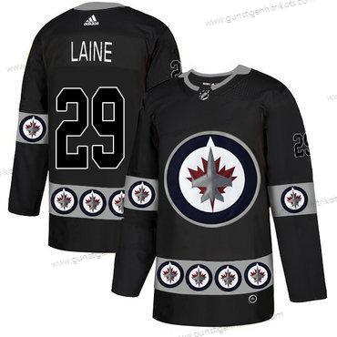 Adidas Herren Winnipeg Jets #29 Patrik Laine Team Logos Trikots – Schwarz