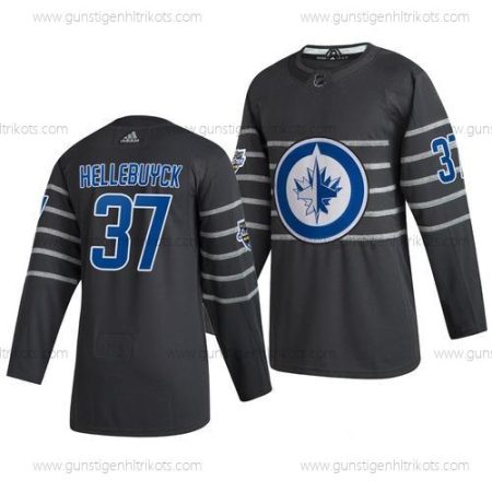 Adidas Herren Winnipeg Jets #37 Connor Hellebuyck 2020 NHL All-Star Game Trikots – Grau