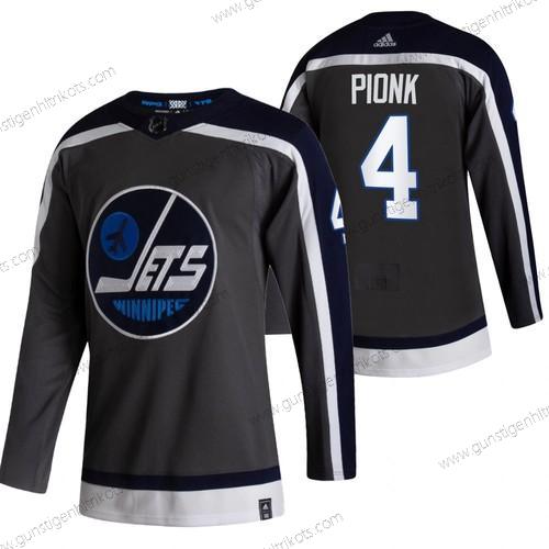 Adidas Herren Winnipeg Jets #4 Neal Pionk 2020-21 Rückseite Retro ersatzweise NHL Trikots – Schwarz