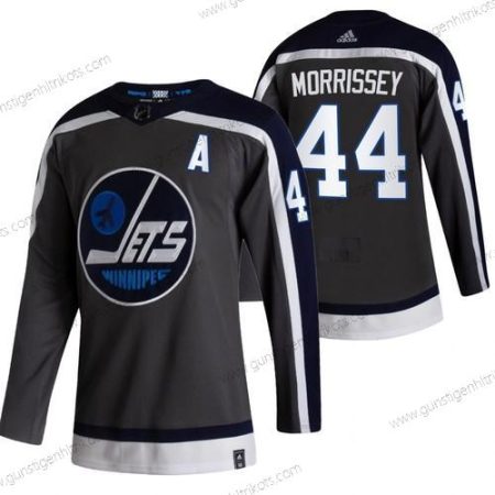 Adidas Herren Winnipeg Jets #44 Josh Morrissey 2020-21 Rückseite Retro ersatzweise NHL Trikots – Schwarz