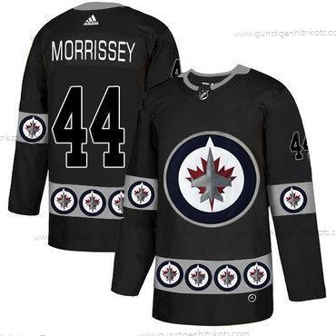 Adidas Herren Winnipeg Jets #44 Josh Morrissey Team Logos Trikots – Schwarz