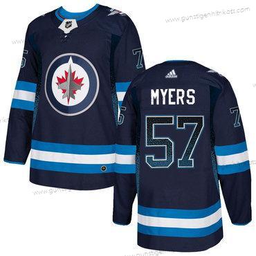 Adidas Herren Winnipeg Jets #57 Tyler Myers Trikots – Marineblau