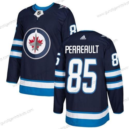 Adidas Herren Winnipeg Jets #85 Mathieu Perreault Heimtrikots Authentisch Strickerei NHL Trikots – Marineblau Blau