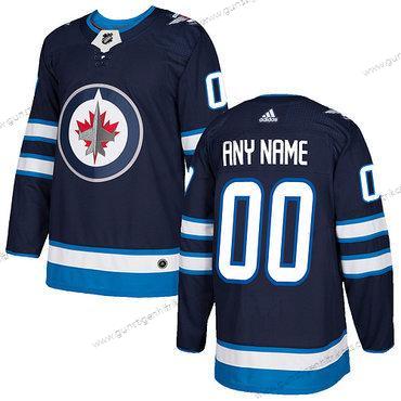 Adidas Herren Winnipeg Jets Personalisiertes 2017-2018 Hockey Strickerei NHL Trikots – Blau