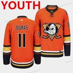 Adidas Jugend Anaheim Ducks #11 Trevor Zegras Authentisch Trikots – Orange