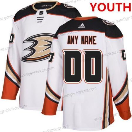 Adidas Jugend Anaheim Ducks Personalisiertes Authentisch Trikots – Weiß