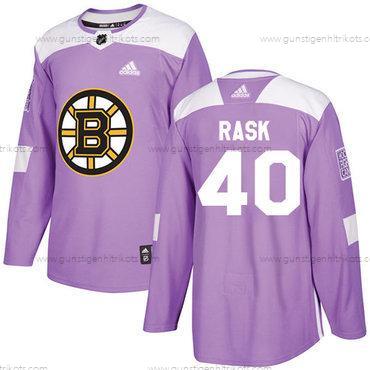 Adidas Jugend Boston Bruins #40 Tuukka Rask Authentisch Bekämpft Krebs Strickerei NHL Trikots – Lila