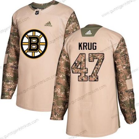 Adidas Jugend Boston Bruins #47 Torey Krug Authentisch 2017 Veterans Day Strickerei NHL Trikots – Tarnfarbe