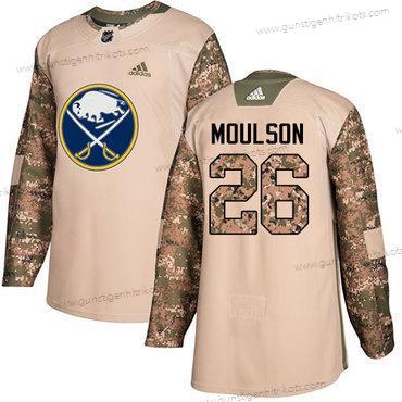 Adidas Jugend Buffalo Sabres #26 Matt Moulson Authentisch 2017 Veterans Day Strickerei NHL Trikots – Tarnfarbe