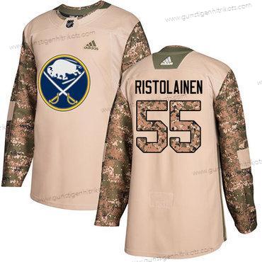 Adidas Jugend Buffalo Sabres #55 Rasmus Ristolainen Authentisch 2017 Veterans Day Strickerei NHL Trikots – Tarnfarbe