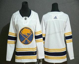 Adidas Jugend Buffalo Sabres Leer With 50Th Jahrestag Strickerei NHL Trikots – Weiß Gold