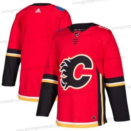 Adidas Jugend Calgary Flames Leer Heimtrikots Authentisch Strickerei NHL Trikots – Rot