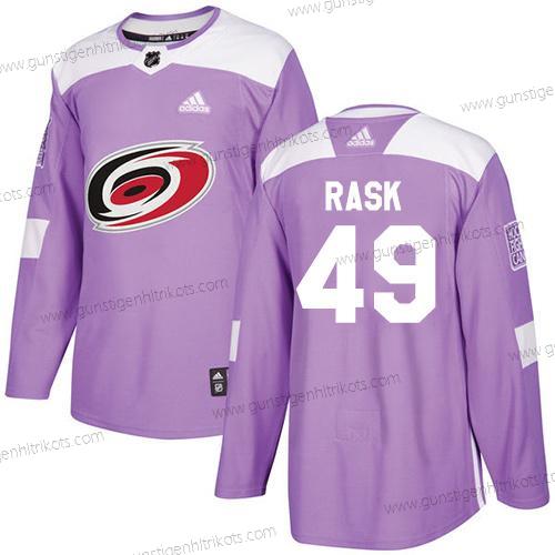 Adidas Jugend Carolina Hurricanes #49 Victor Rask Authentisch Bekämpft Krebs Strickerei NHL Trikots – Lila