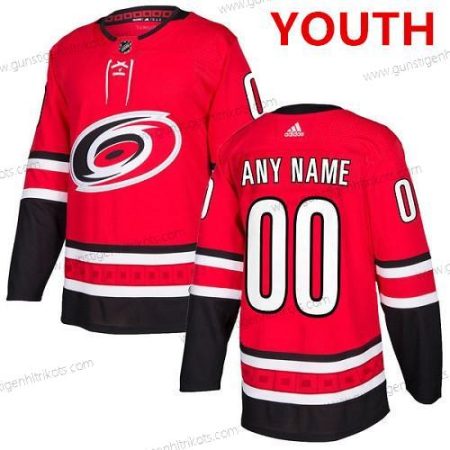 Adidas Jugend Carolina Hurricanes Personalisiertes NHL Authentisch Heimtrikots Trikots – Rot