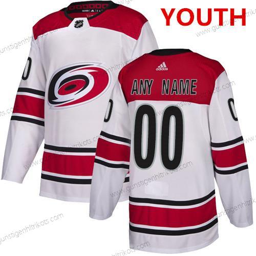 Adidas Jugend Carolina Hurricanes Personalisiertes NHL Authentisch Trikots – Weiß