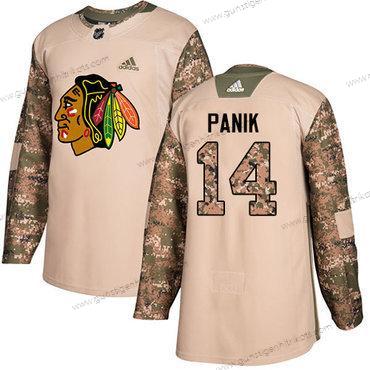 Adidas Jugend Chicago Blackhawks #14 Richard Panik Authentisch 2017 Veterans Day Strickerei NHL Trikots – Tarnfarbe