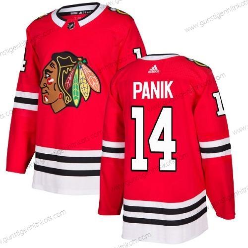 Adidas Jugend Chicago Blackhawks #14 Richard Panik Heimtrikots Authentisch Strickerei NHL Trikots – Rot