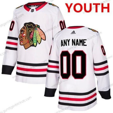 Adidas Jugend Chicago Blackhawks Personalisiertes NHL Authentisch Trikots – Weiß