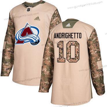 Adidas Jugend Colorado Avalanche #10 Sven Andrighetto Authentisch 2017 Veterans Day Strickerei NHL Trikots – Tarnfarbe