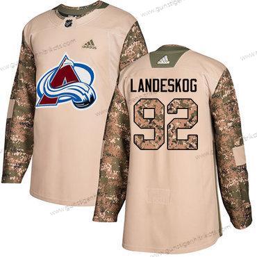 Adidas Jugend Colorado Avalanche #92 Gabriel Landeskog Authentisch 2017 Veterans Day Strickerei NHL Trikots – Tarnfarbe