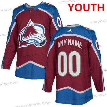 Adidas Jugend Colorado Avalanche Personalisiertes Authentisch Heimtrikots NHL Trikots – Rot