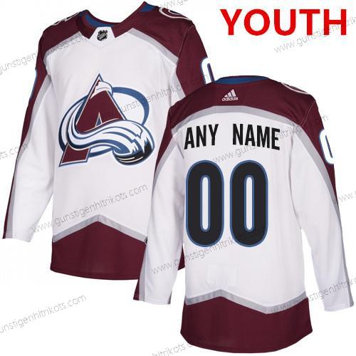 Adidas Jugend Colorado Avalanche Personalisiertes NHL Authentisch Trikots – Weiß