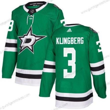 Adidas Jugend Dallas Stars #3 John Klingberg Heimtrikots Authentisch Strickerei NHL Trikots – Grün