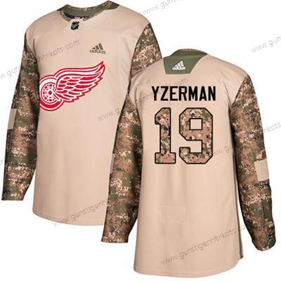 Adidas Jugend Detroit Red Wings #19 Steve Yzerman Authentisch 2017 Veterans Day Strickerei NHL Trikots – Tarnfarbe