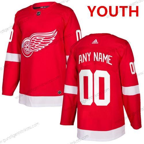 Adidas Jugend Detroit Red Wings Personalisiertes Authentisch Heimtrikots NHL Trikots – Rot