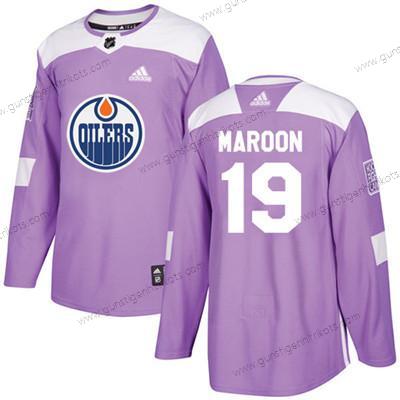 Adidas Jugend Edmonton Oilers #19 Patrick Maroon Authentisch Bekämpft Krebs Strickerei NHL Trikots – Lila