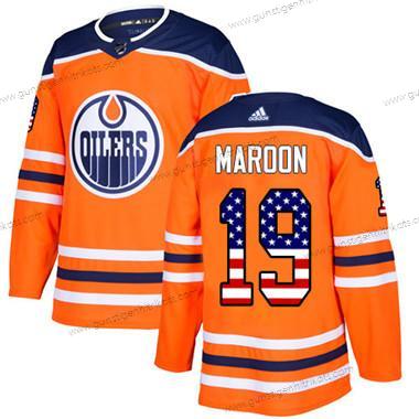 Adidas Jugend Edmonton Oilers #19 Patrick Maroon Heimtrikots Authentisch USA Flag Strickerei NHL Trikots – Orange