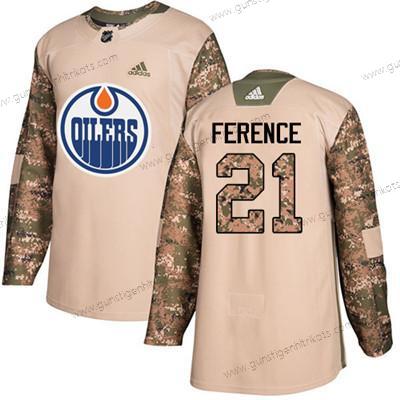 Adidas Jugend Edmonton Oilers #21 Andrew Ference Authentisch 2017 Veterans Day Strickerei NHL Trikots – Tarnfarbe