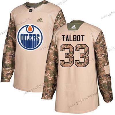 Adidas Jugend Edmonton Oilers #33 Cam Talbot Authentisch 2017 Veterans Day Strickerei NHL Trikots – Tarnfarbe