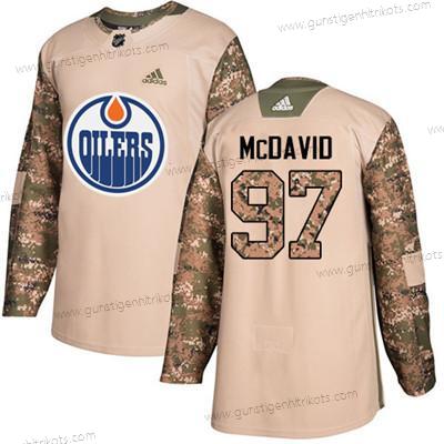 Adidas Jugend Edmonton Oilers #97 Connor Mcdavid Authentisch 2017 Veterans Day Strickerei NHL Trikots – Tarnfarbe