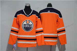 Adidas Jugend Edmonton Oilers Leer Heimtrikots Authentisch Strickerei NHL Trikots – Orange