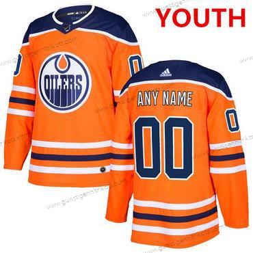 Adidas Jugend Edmonton Oilers Personalisiertes Authentisch Heimtrikots NHL Trikots – Orange