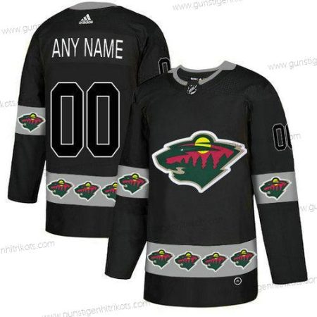 Adidas Minnesota Wild Personalisiertes Team Logos Trikots – Schwarz