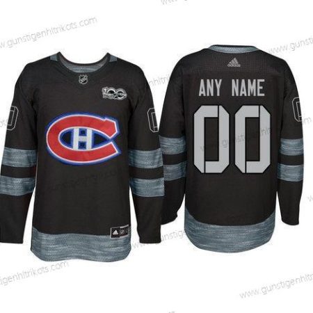 Adidas Montreal Canadiens Personalisiertes 1917-2017 100th Jahrestag Strickerei NHL Trikots – Schwarz